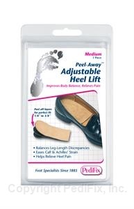 Heel lift to take tension off the Achilles tendon after surgery pain